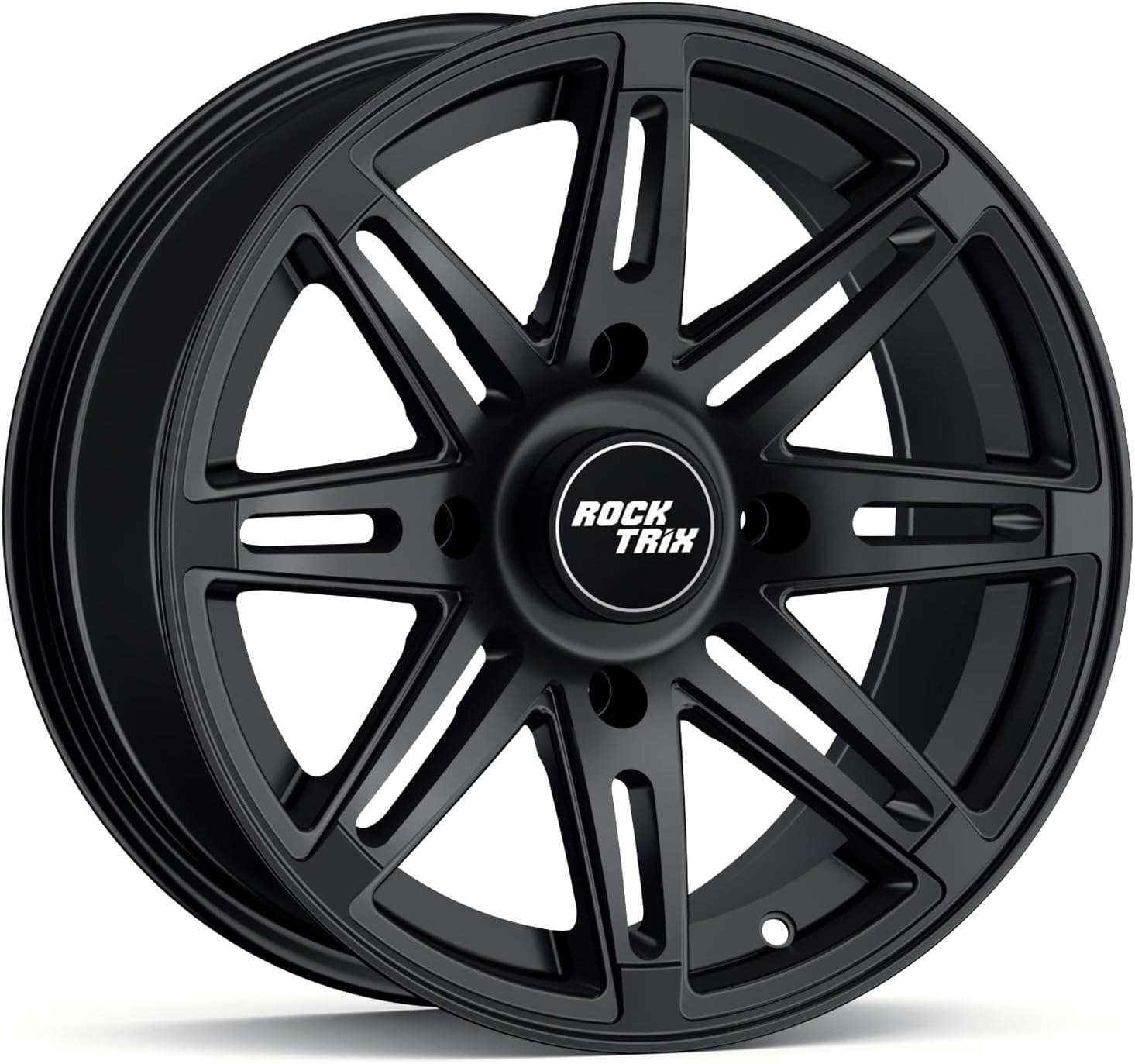 RockTrix RT103 14in ATV Wheel Rim 14x7 Matte Black | 4x137 | 5+2 Offset | Compatible with Bombardier Outlander CanAm Can-Am Can Am Commander Maverick Renegade Kawasaki 4/137-1pc Single