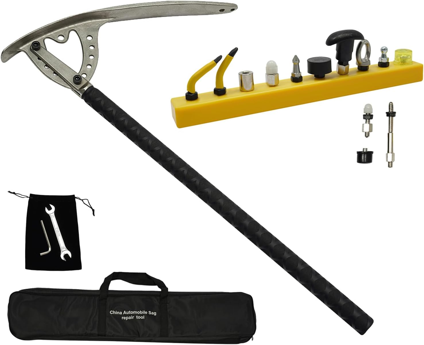 Car Fender Dent Removal Kit, Car Fender Damage Repair Tools, Auto Body Paintless Dent Repair Kit for Fenders, Angle Adjustable, Stainless Steel