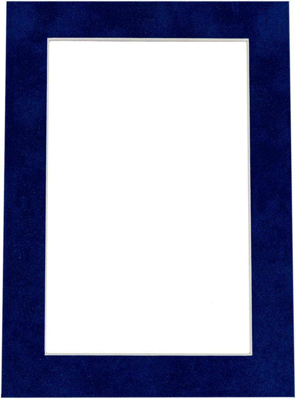 Poster Palooza 20x24 Mat Bevel Cut for 17x21 Photos - Acid Free Brooke Blue Suede Precut Matboard - For Pictures, Photos, Framing - 4-ply Thickness