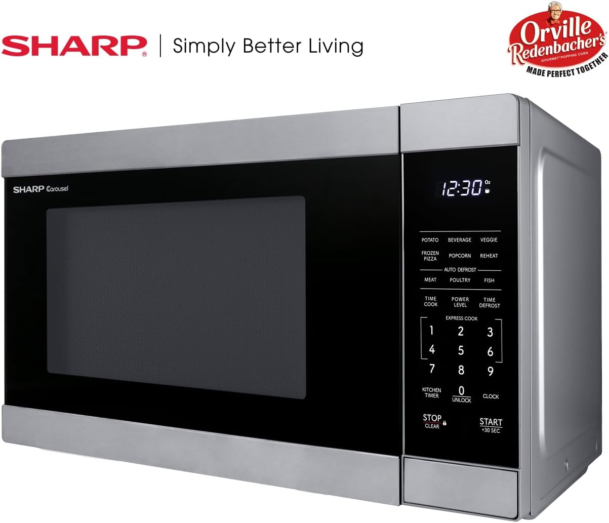 SHARP Countertop Microwave Oven with Removable 12.4