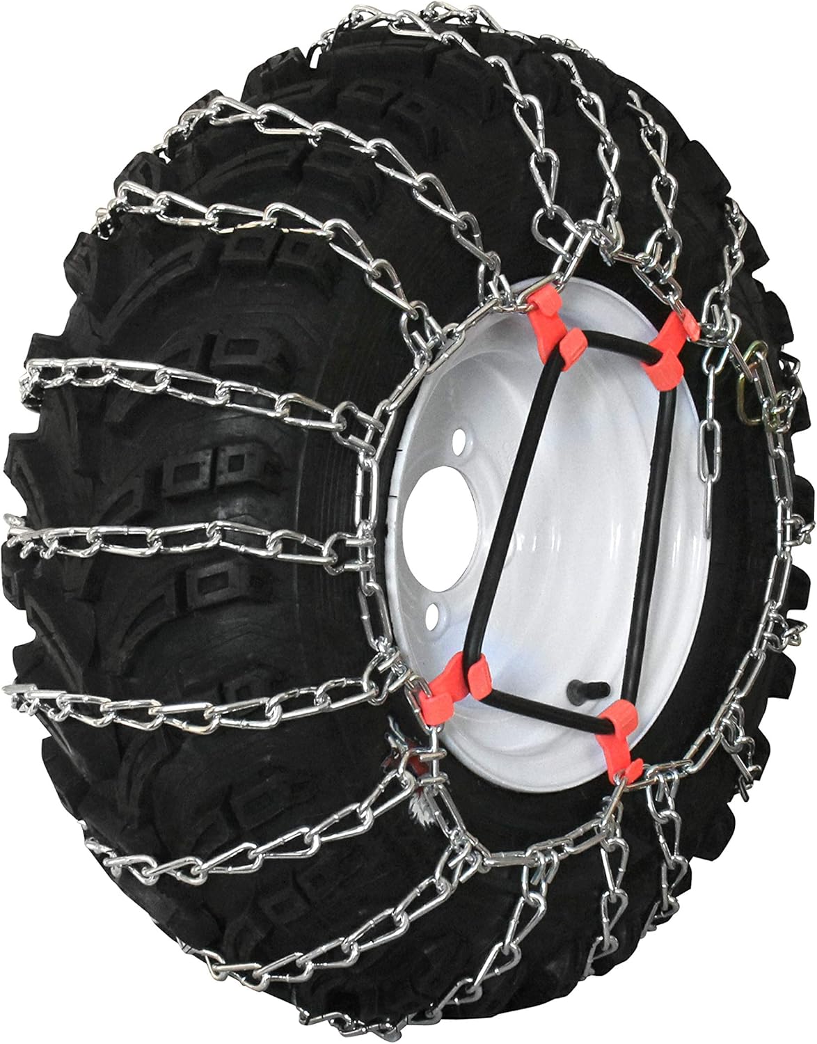 GTU-256 Garden Tractor 2 link Ladder Alloy Tire Chains Tensioner included 18x8.50-10 18x8.50-8 18x8-12.125 18x9.50-8 19x9.50-8