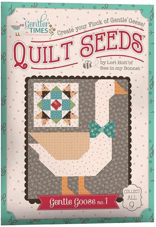 Riley Blake – Complete Set of Gentler Times Quilt Seeds by Lori Holt of Bee in My Bonnet | 9 Quilt Block Patterns in Keepsake Packaging