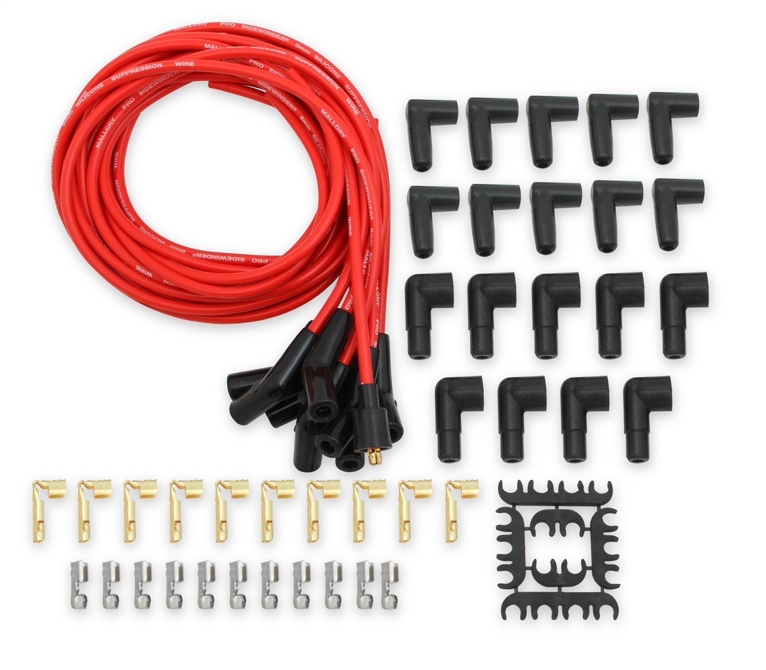 Mallory Ignition 947 Spark Plug Wire Set - Red 8mm