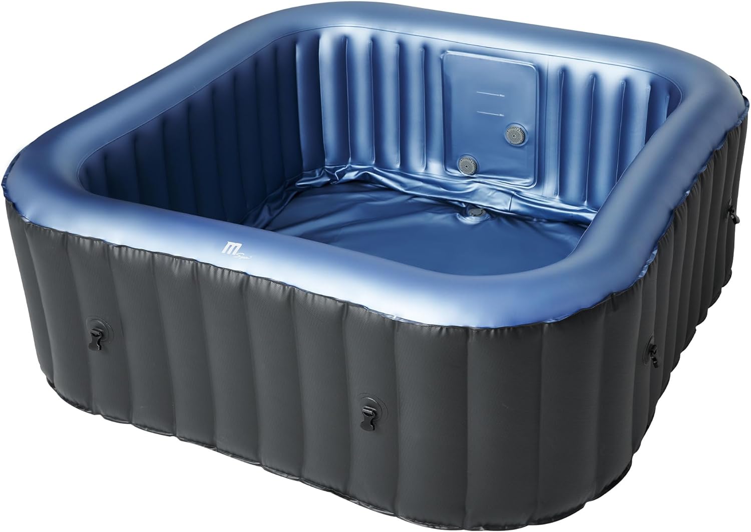 MSpa Square Inflatable Bubble Massage Spa, 4 to 6 Person Outdoor Hot Tub, Tekapo