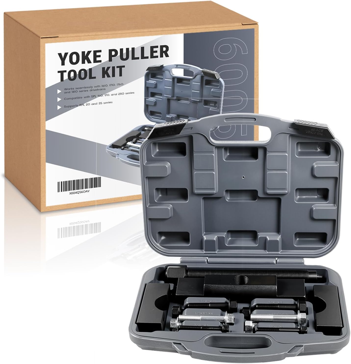 60050 Heavy Duty Yoke Puller Tool Kit for Class 6-8 Trucks & Semi Trucks，Commercial Yoke Removal Tool for Heavy Duty Transportation Equipment