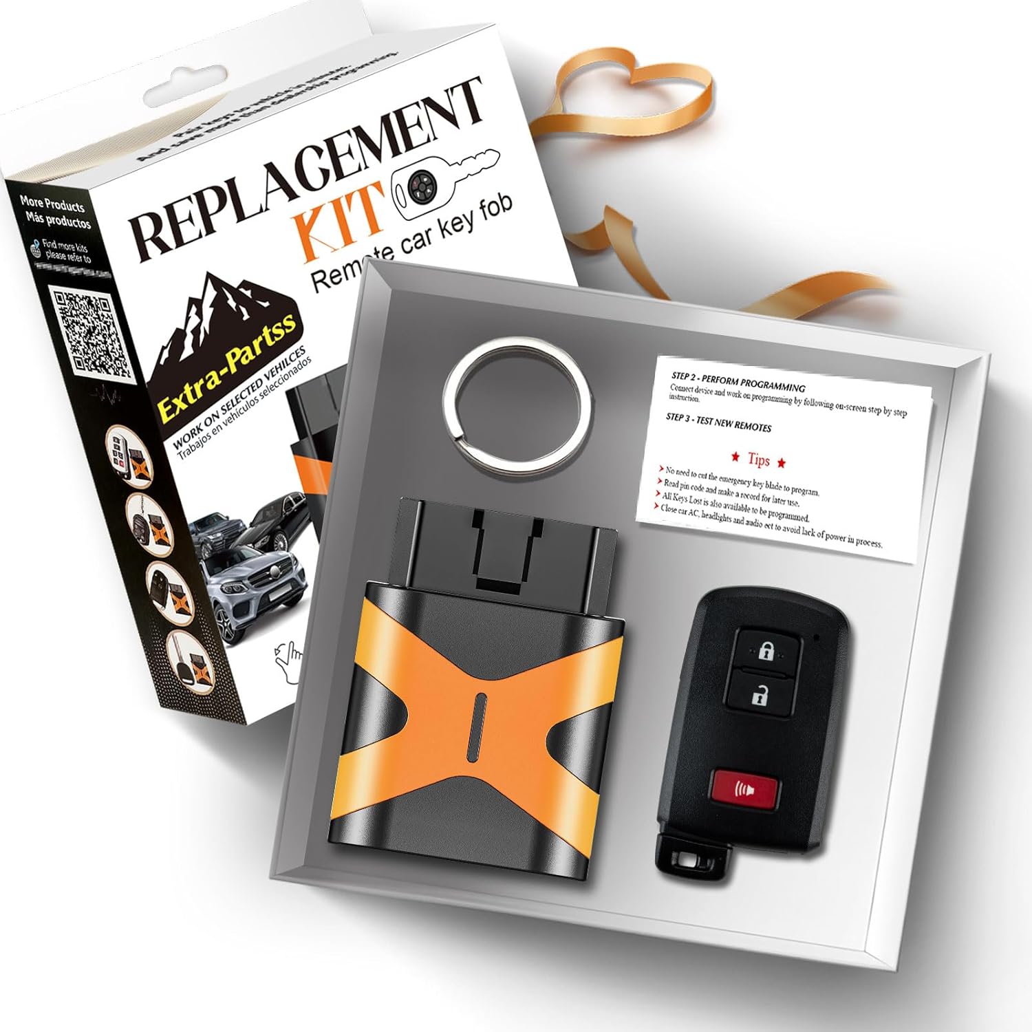 Simple OBD Key and Smart Car Key Fob Replacement Kit for Toyota HYQ14FBB 231451-0010 G Board fits Tacoma 2020 2021 2022 2023