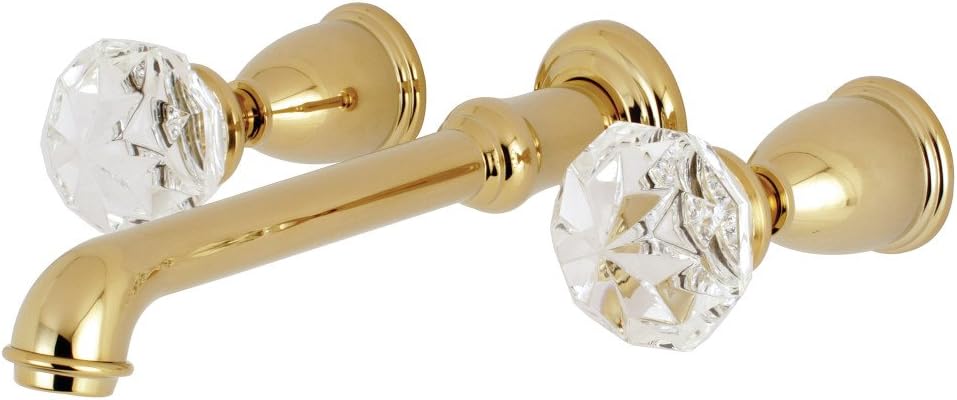 Kingston Brass KS7022KWL Krystal Onyx Roman Tub Faucet, 10-7/16