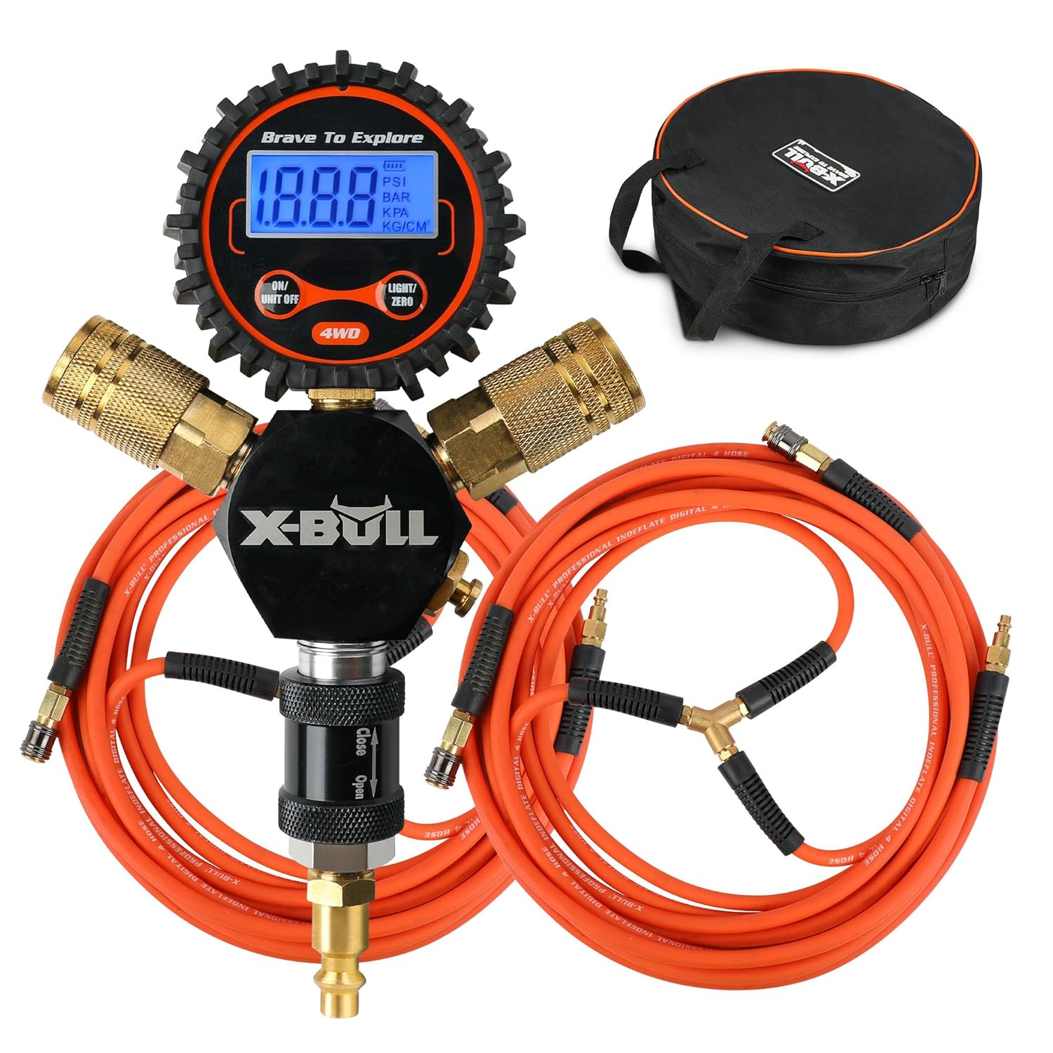 X-BULL 4 Tire Inflation Deflation System, Tire Pressure Equalizer Fits Up to 155
