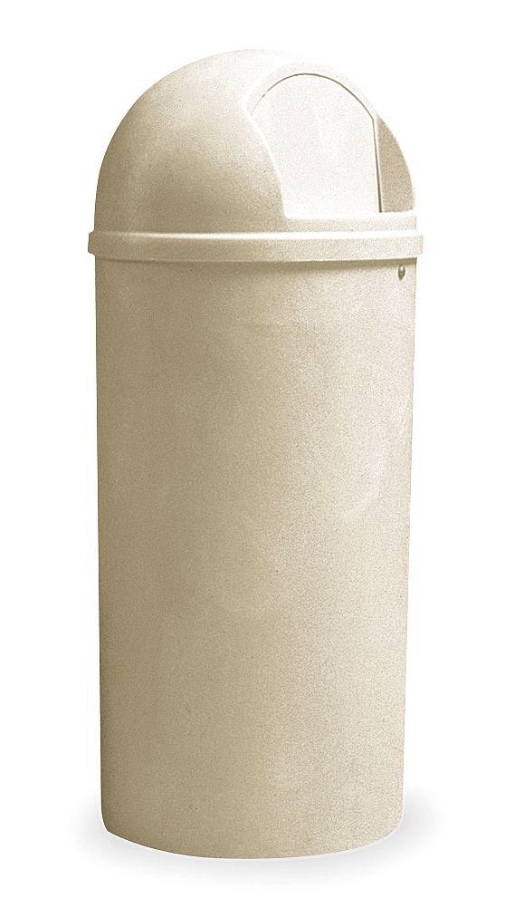Rubbermaid Commercial Products Marshal Classic Container, Round Trash Can, 15 Gallons, Black, Outdoor for Parks/College Campuses/Outdoor Shopping Malls