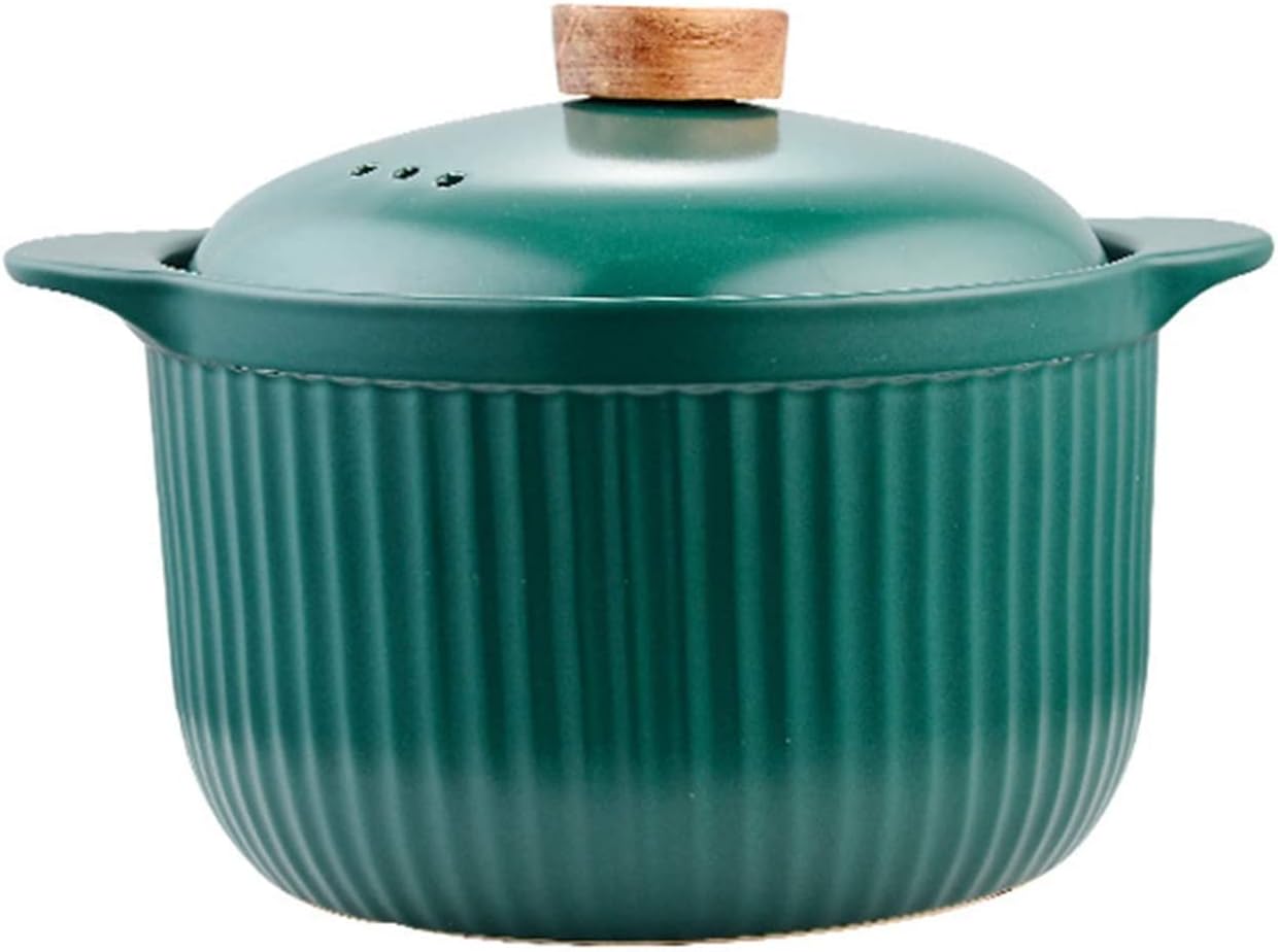 Stock Pot Spodumene Slow Cooker Stockpot High Temperature Resistant Multifunctional Casserole Pan for Household Soup Pot with Lid 2 Colors to Choose ，Orange-5.5
