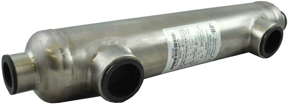AB Titanium Salt Pool Heat Exchanger 155kBtu Same Side Ports 1 1/2