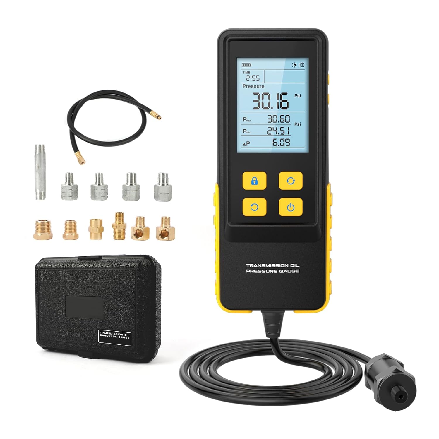 BELEY PT650 Intelligent Transmission Oil Pressure Gauge Transmission Oil Pressure Gauge with 2.8 