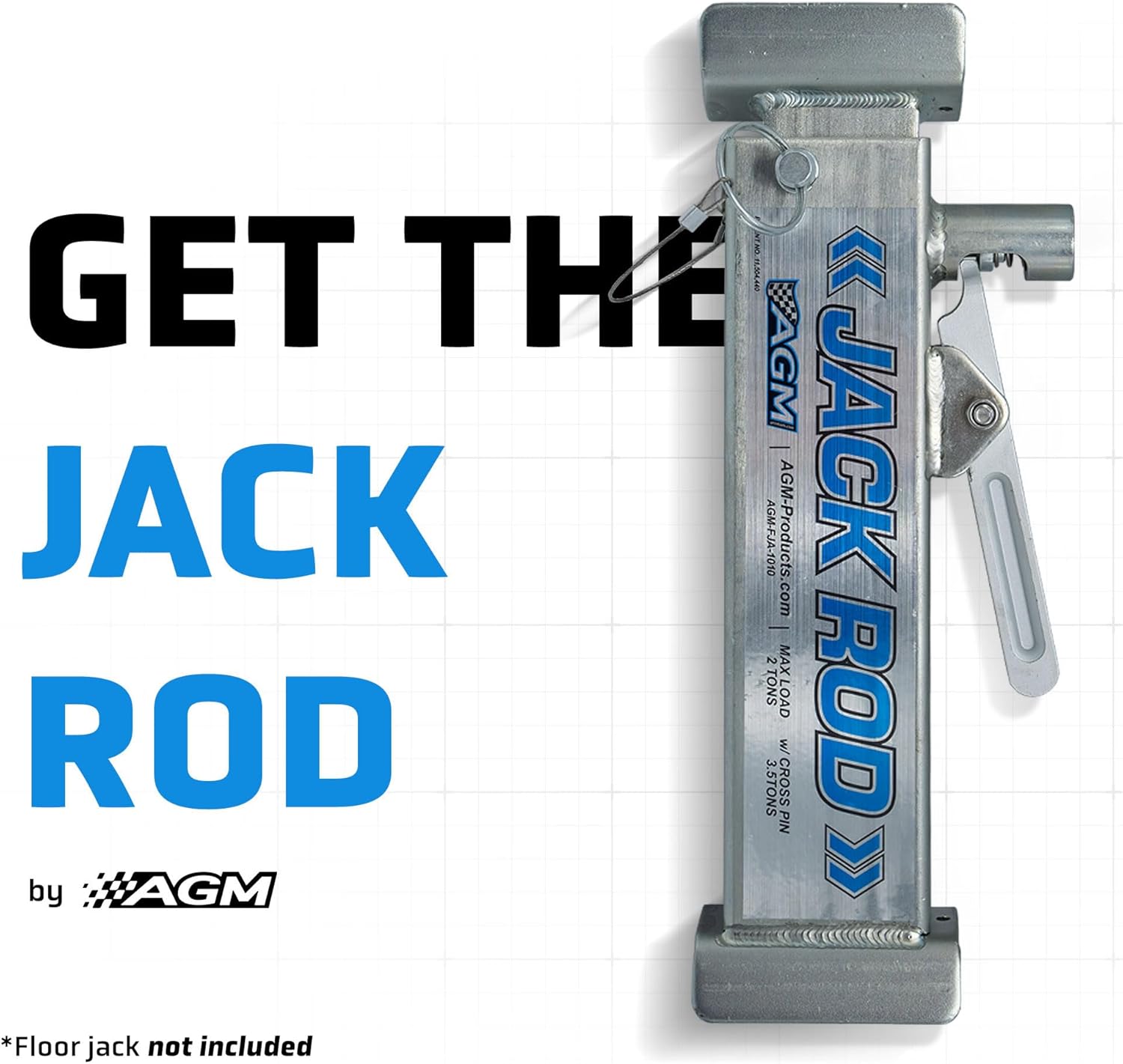 AGM Jack Rod, 3.5 Ton Locking Support Bar for Floor Jacks, Jack NOT Included, 14