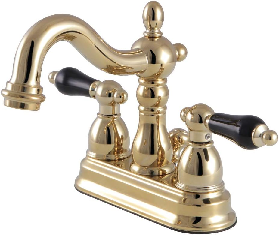 Kingston Brass KB1602PKL Duchess 4-Inch Centerset Bathroom Faucet, 6.5 x 6.25 x 2.31, Polished Brass