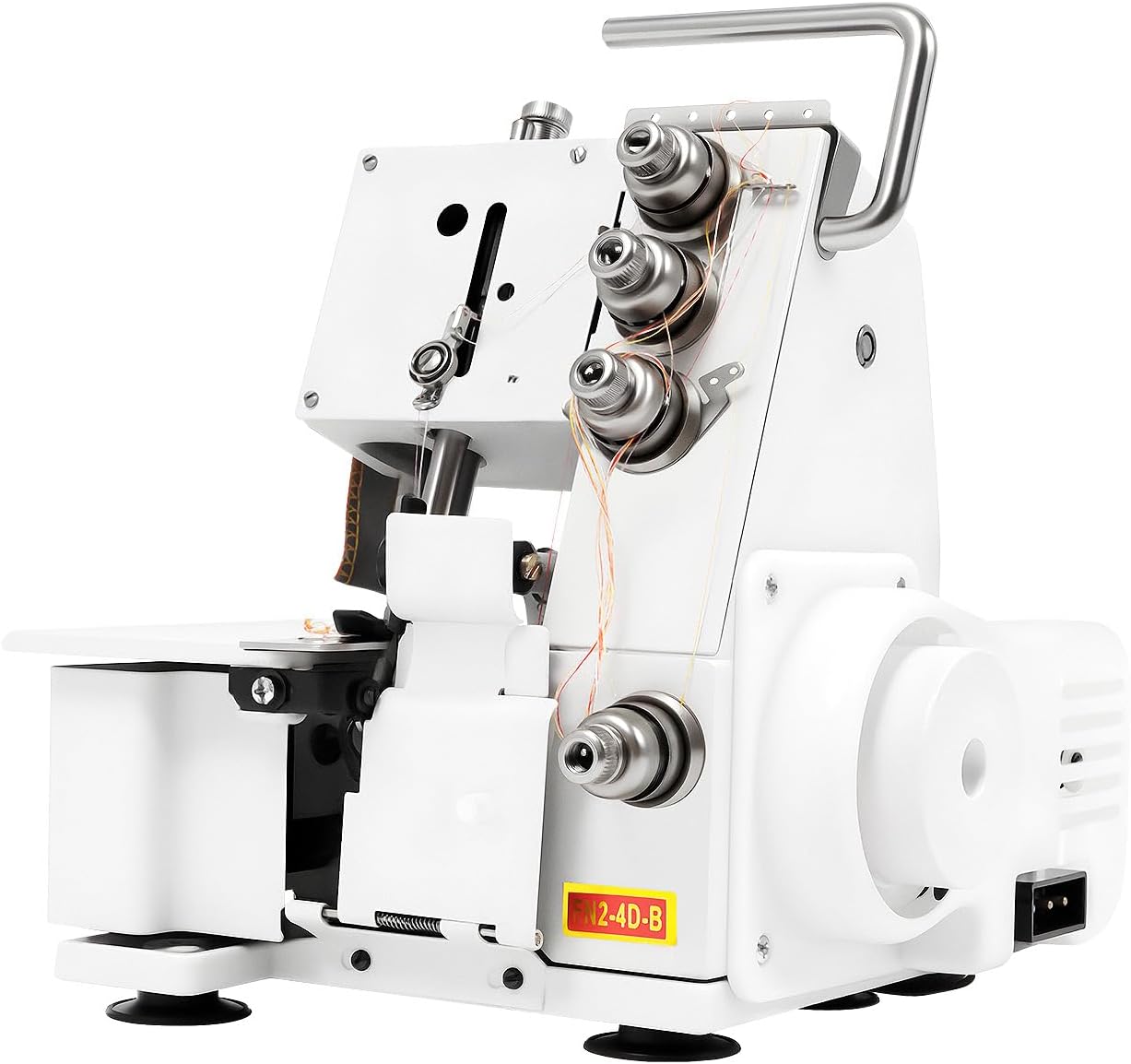 4-Thread Overlock Sewing Machine, 1200SPM Professional Serger Sewing Machine with Adjustable Stitch, LED Light, Foot Controller, 100W Overlock Machines for Cotton Silk Denim