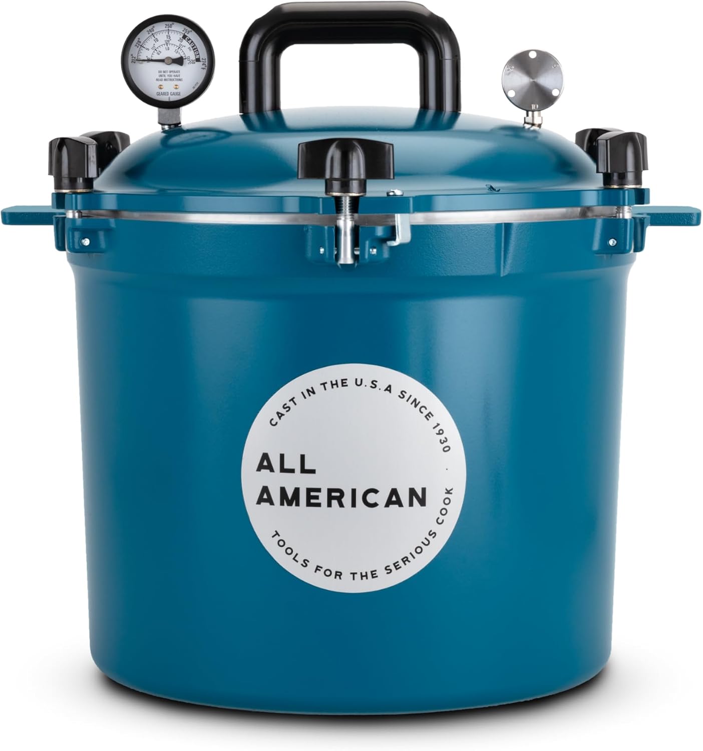 All American 1930 21.5qt Pressure Cooker/Canner (The 921), Tomato Red - Exclusive Metal-to-Metal Sealing System - Suitable for Gas, Electric, or Flat Top Stoves - Made in the USA
