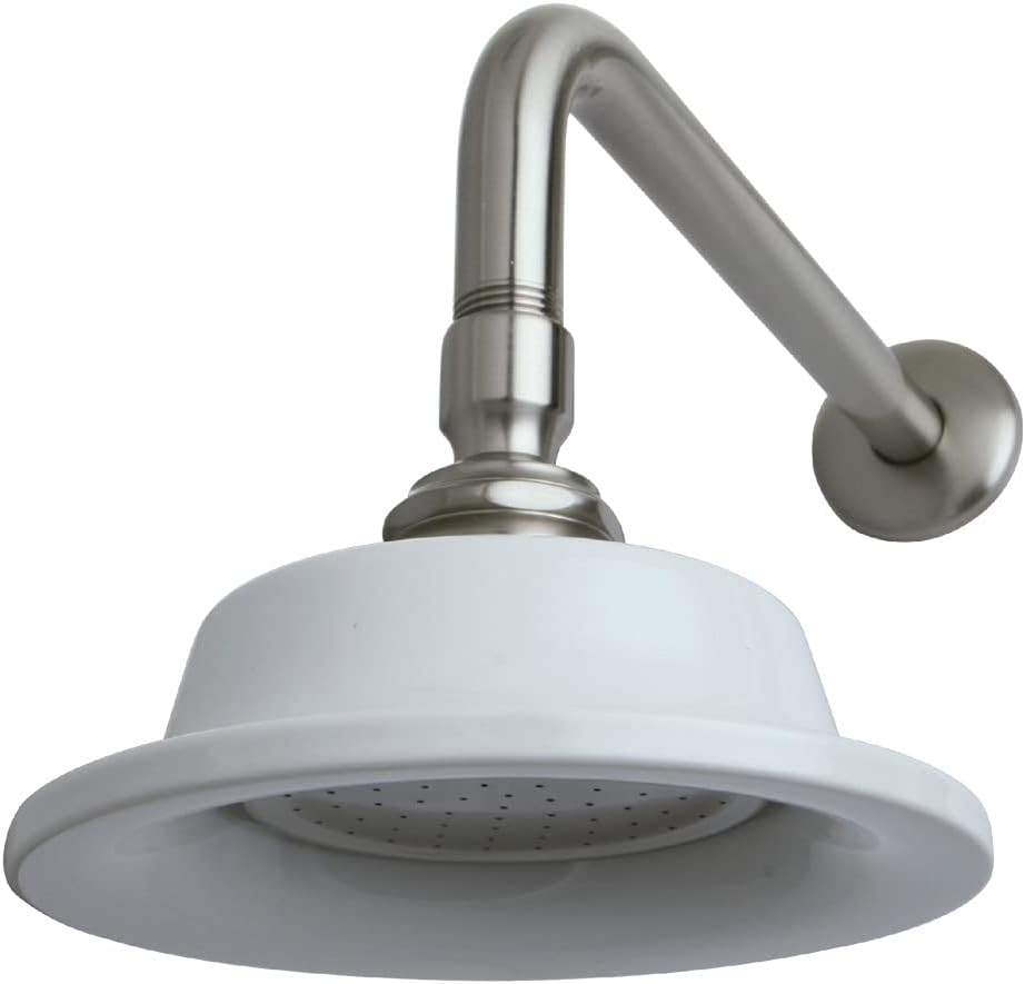 Kingston Brass P60ORBCK Victorian 6-5/16-Inch Sunflower Raindrop Ceramic Shower Head with 12-Inch Shower Arm in Oil Rubbed Bronze