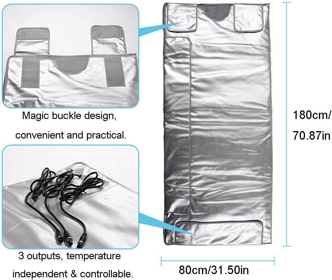 Body Shaper Weight Loss 3 Zones Sauna Heating Thermal Blanket Body Massager Arms Legs Waist and Abdomen The Whole Body Muscle Relief Heating Mat Elitzia ETBO20