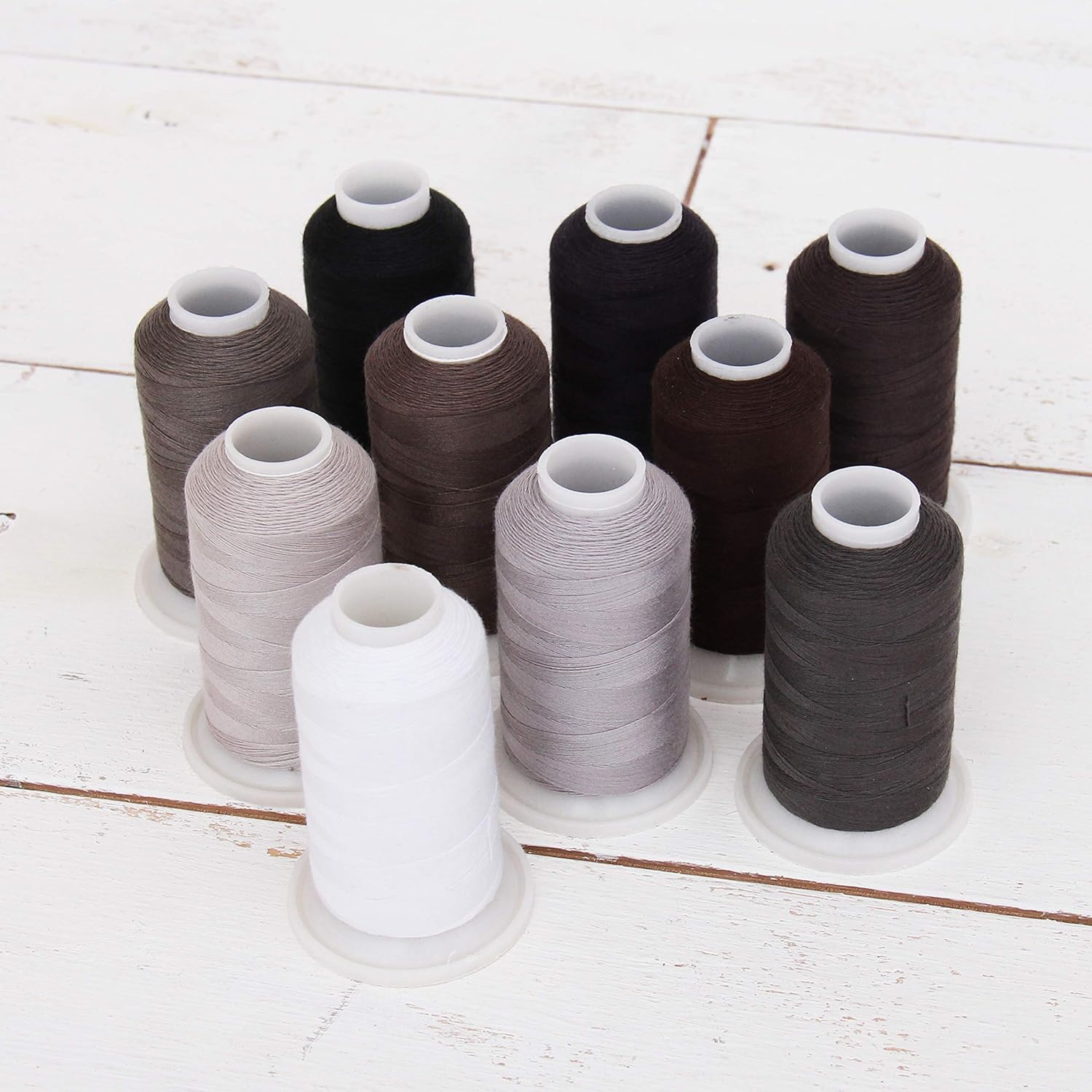 Threadart Polyester All-Purpose Sewing Thread 60 Cone Set - 600m Cones - Strong Lint Free Spun Polyester - 50S/3 Weight - A Rainbow of Colors