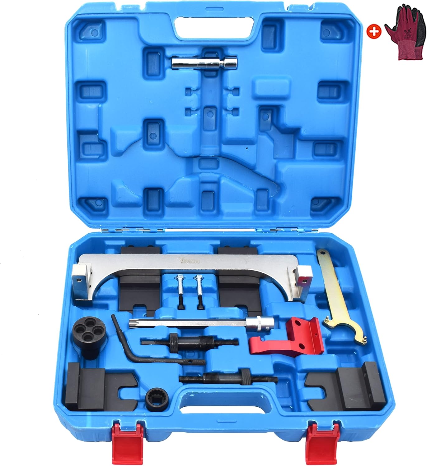 Camshaft Alignment Timing Tool Kit, Compatible with BMW Mini B38 B48 B58 A15 A12 A20, with Carrying Case & Gloves