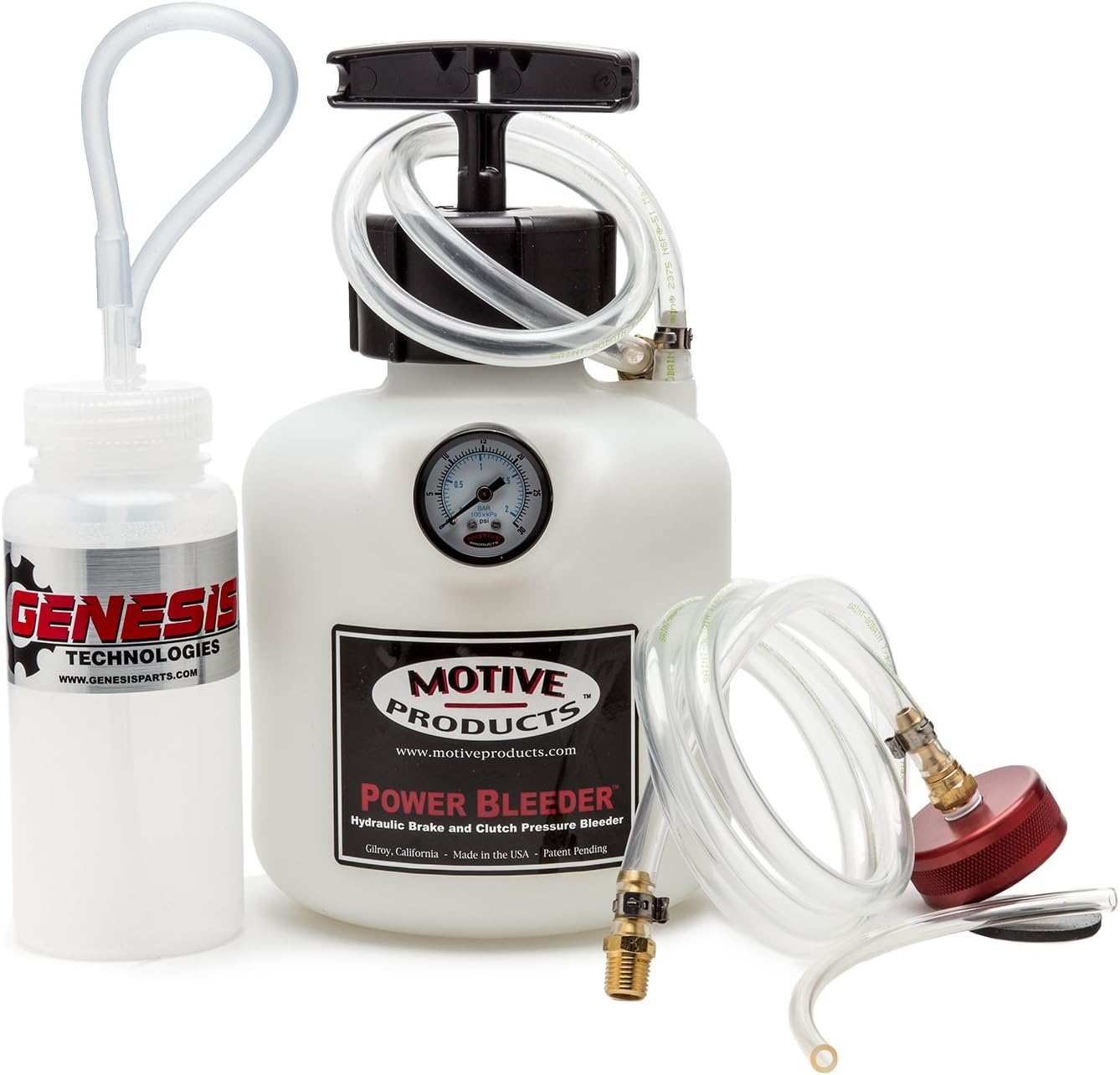 Magnet Mount Bleeder Bottle & Motive Products Black Label Aluminum European Power Bleeder