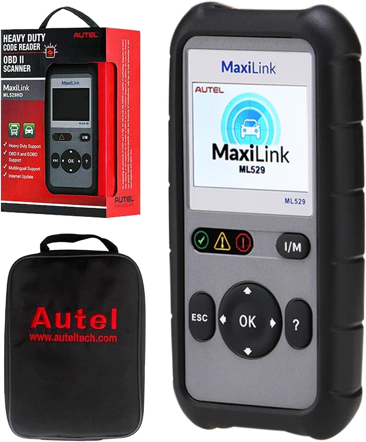 Autel OBD2 Scanner Diagnostic Code Reader ML629 - ABS/SRS/Engine/Transmission MaxiLink 629 Car Diagnostic Tool DTC Lookup AutoVIN Mechanic Car OBDii for Vehicle Engine/Transmission/AirBag/Brake System