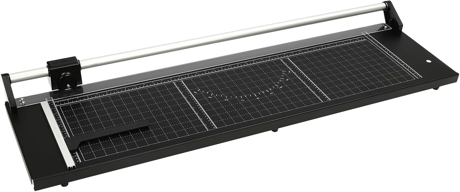 36 Inch Rotary Paper Trimmer Heavy Duty Manual Paper Cutter Precision Photo Paper Cutter Professional Rolling Cutter Straight Paper Trimmer for Craft Paper, Photo, Coupon