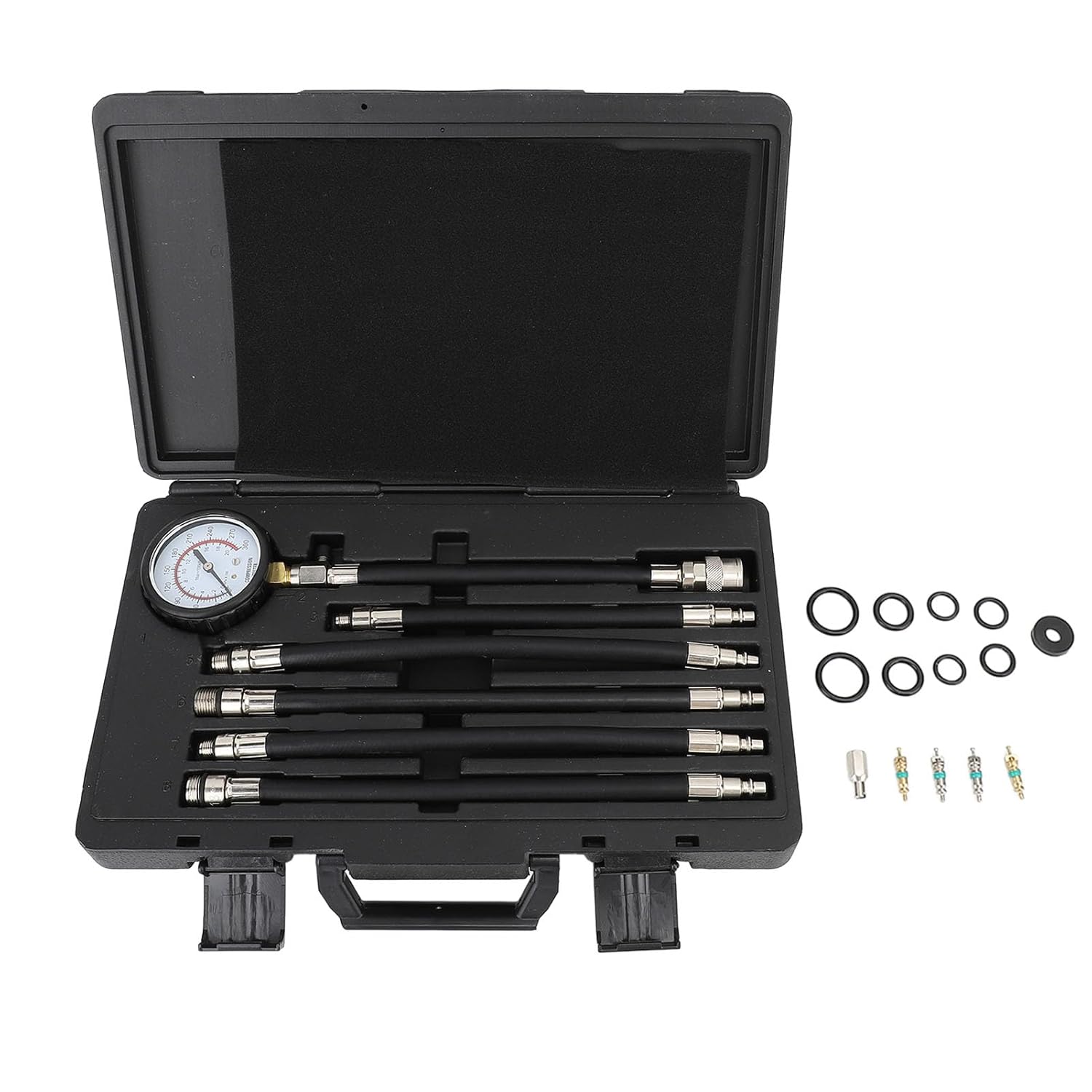 Petrol Engine Cylinder Compression Tester Kit 0 to 300psi Versatile High Accuracy Gauge Tool for Motorcycle Car Off Road Vehicle