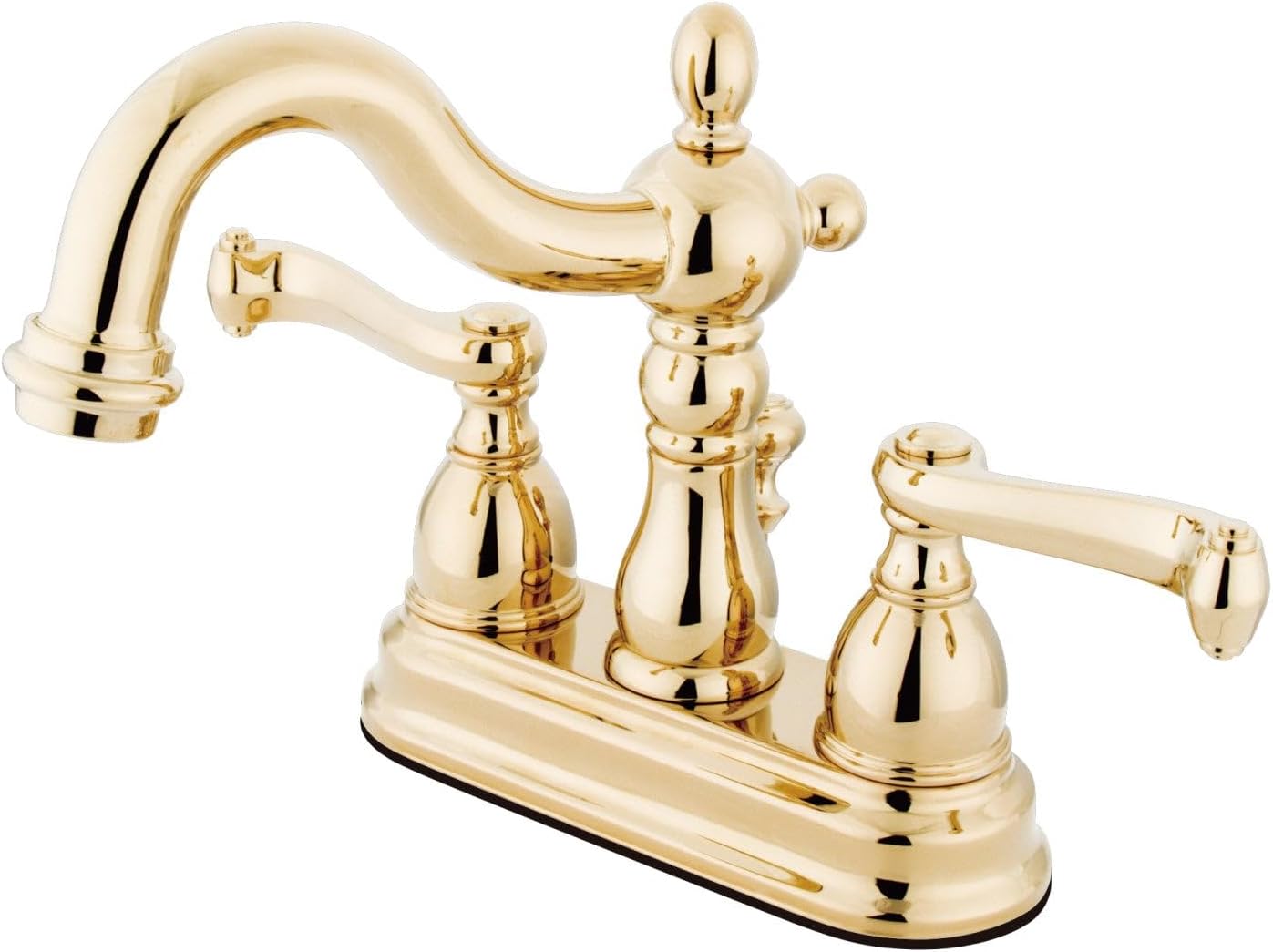 Kingston Brass KS1601FL Heritage Centerset Lavatory Faucet with Brass Pop-up, Chrome