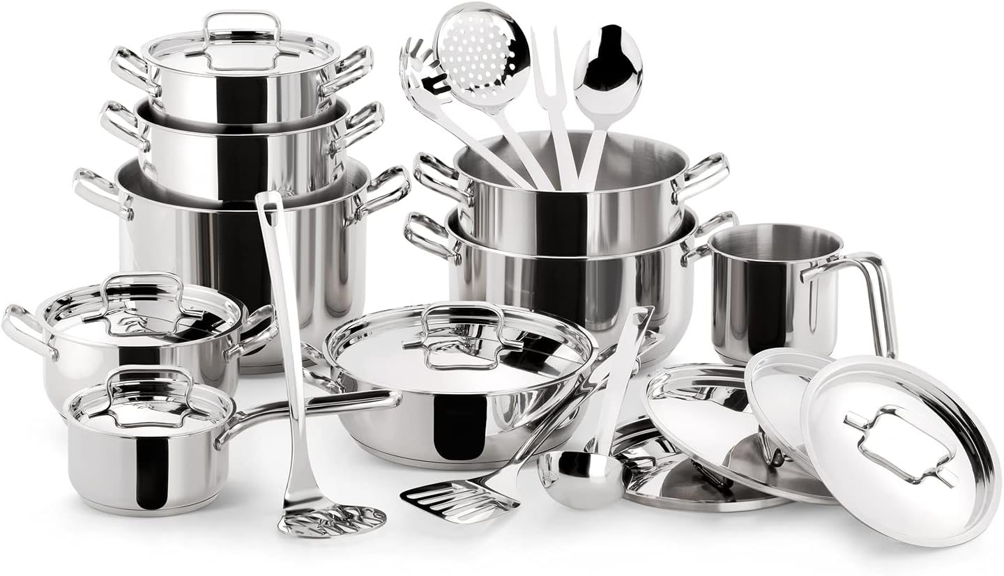 Lagostina Sfiziosa Extravagant Battery, Stainless Steel, Set of 24