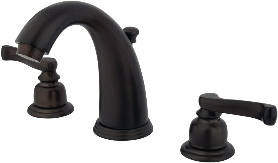 Kingston Brass GKB988FL Royale Widespread Bathroom Faucet with Retail Pop-Up, 5-1/4 inch in Spout Reach, Brushed Nickel
