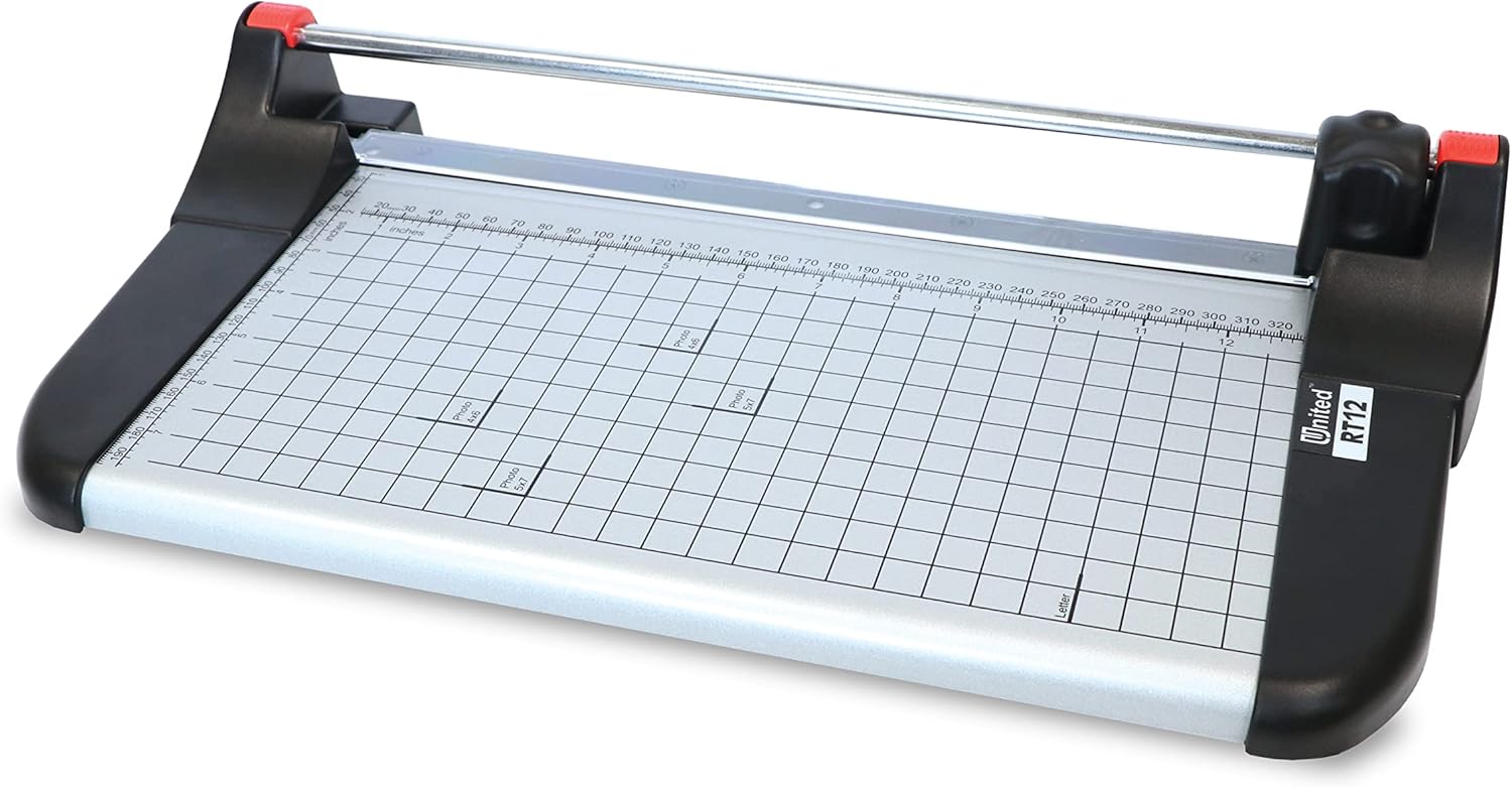 United Office Products RT12 Rotary Paper Trimmer, 12.5