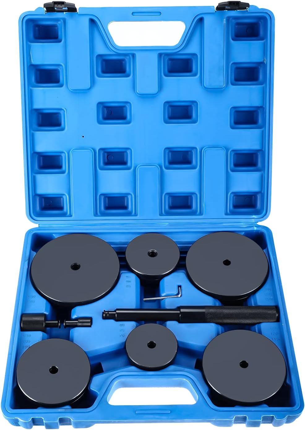 8milelake Bushing Removal Tool 21PCS Bearing and Seal Driver Set 70mm - 150mm Discs Large Seal Driver Set