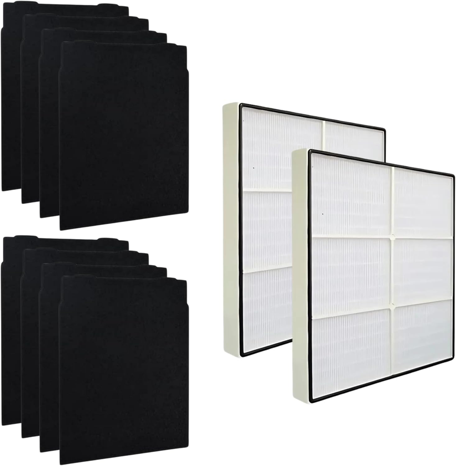 Nispira Filter Replacement for Sears Kenmore Air Purifier 83375, 83376, 83200, 83202 (Progressive 335), 83230, 83354, 83355 & 295 Series, True HEPA with Activated Carbon Pre Filter 2 Sets