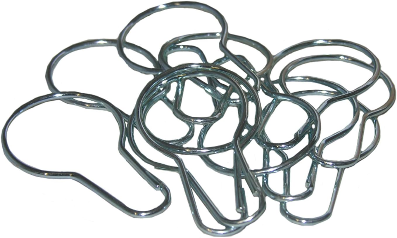 LASCO 08-1385-MASTER 08-1385 Carded Shower Rod Curtain Hooks, Chrome Plated, 12 Pieces, 96