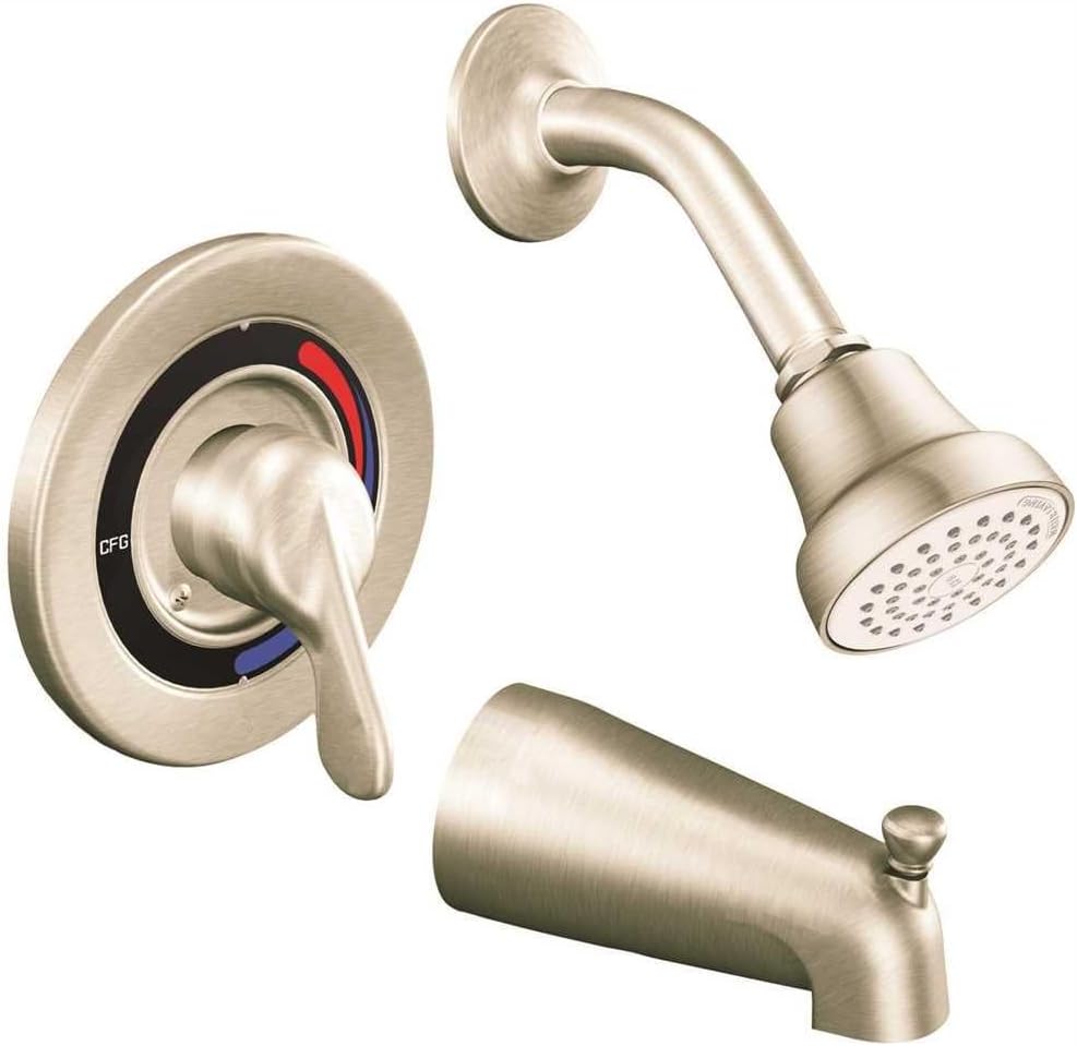 Cleveland Faucet Group 40311CBNGR Cornerstone Tub And Shower Trim Brushed Nickel 1.75 Gpm