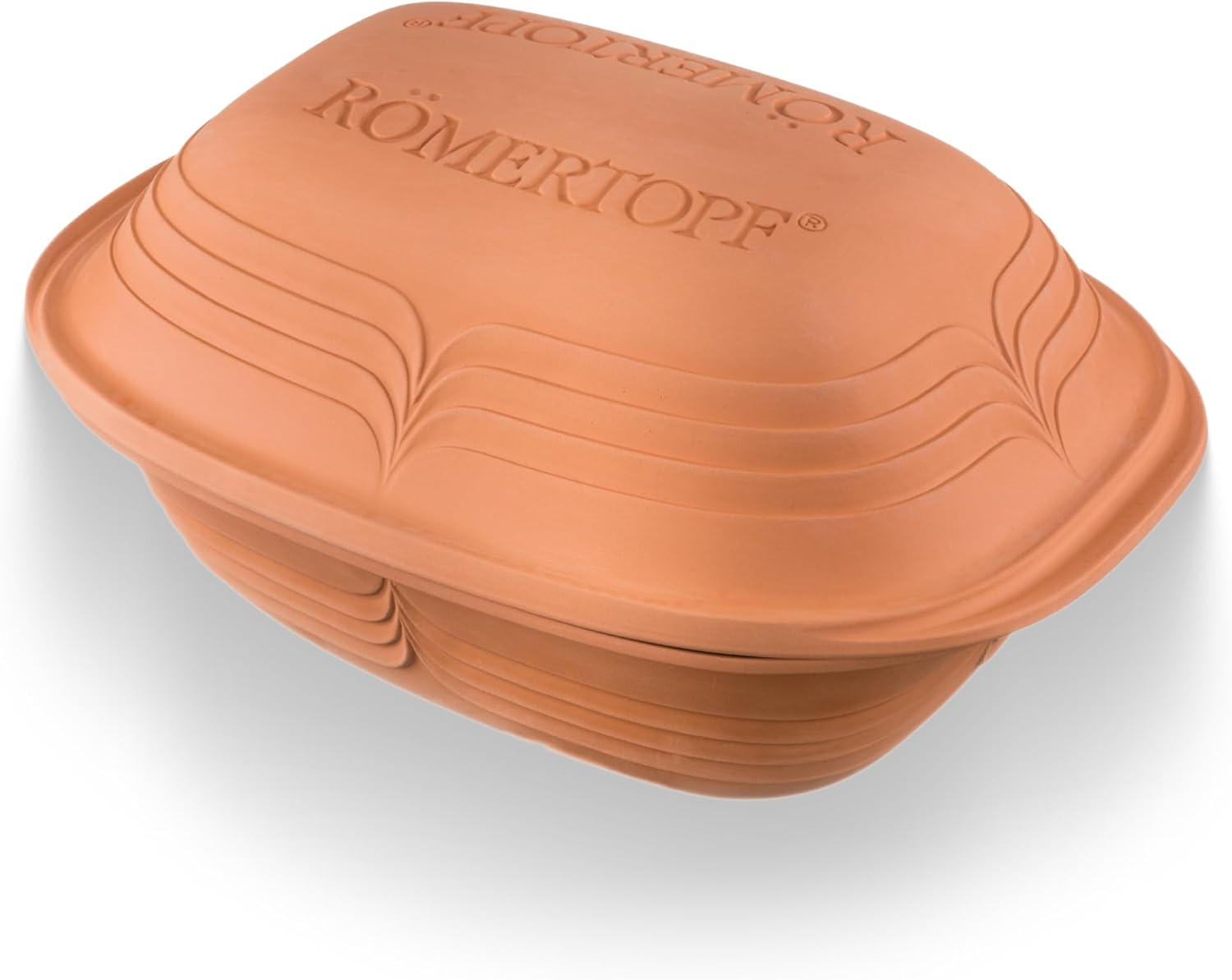 Romertopf Clay Roaster | Modern Look | Non-Stick Dutch Oven | Healthy Clay Pot Cooking | Clay Baker | Versatile Cooking Vessel - 5.2 Quarts (5 Liters) for up to 6 people
