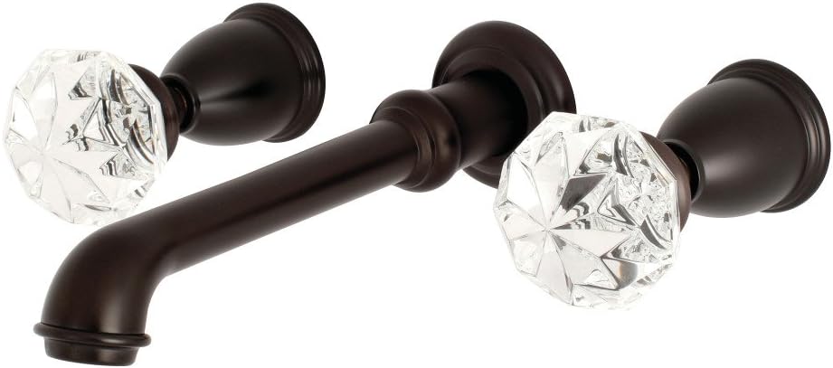 Kingston Brass KS7022KWL Krystal Onyx Roman Tub Faucet, 10-7/16