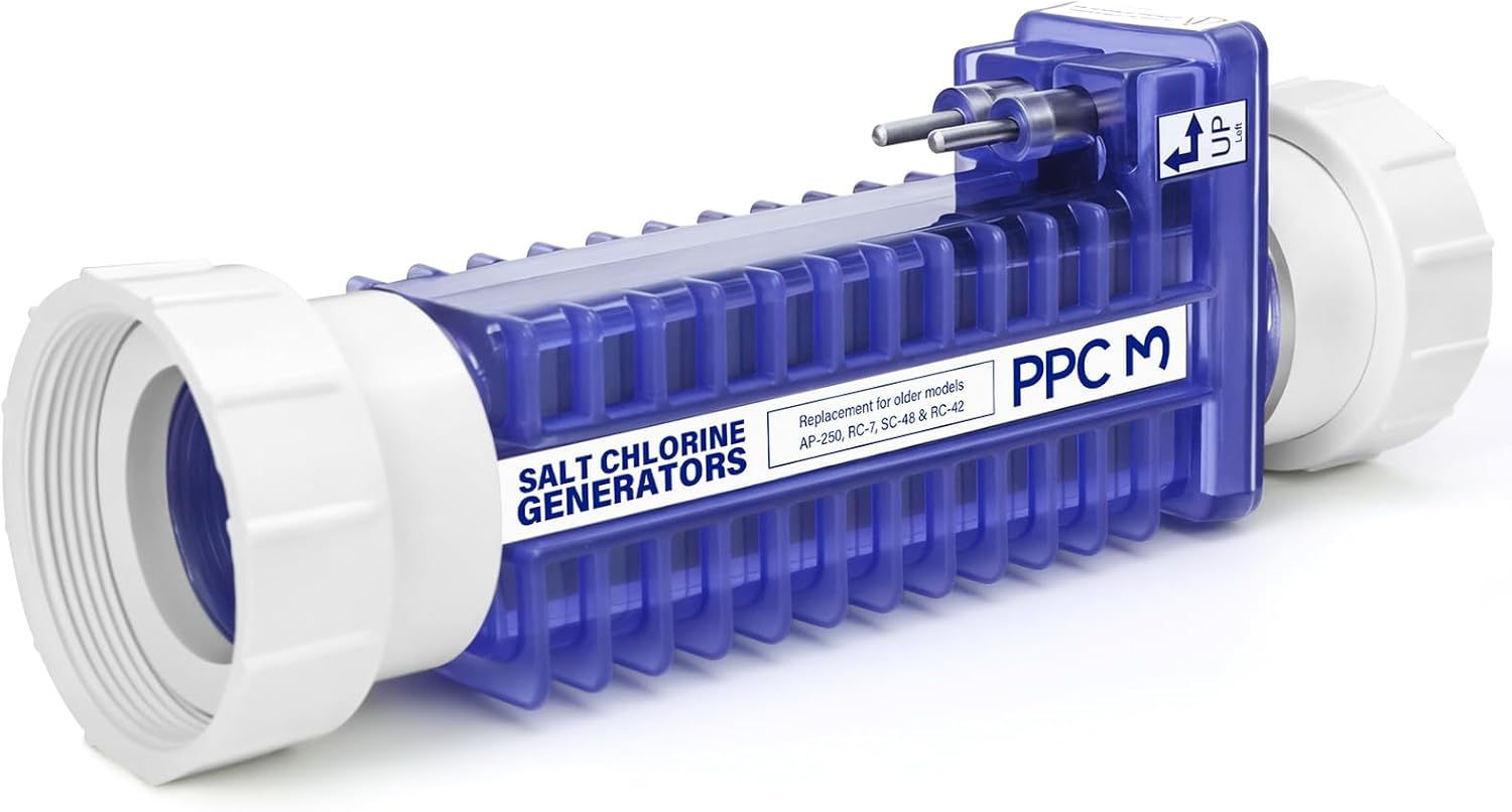 PPC3 Salt Cell Compatible with Autopilot Pool Pilot Digital Chlorine Generator for 50000 Gallon Pools | Replacement for Older Models AP-250, RC-7, SC-48 & RC-42