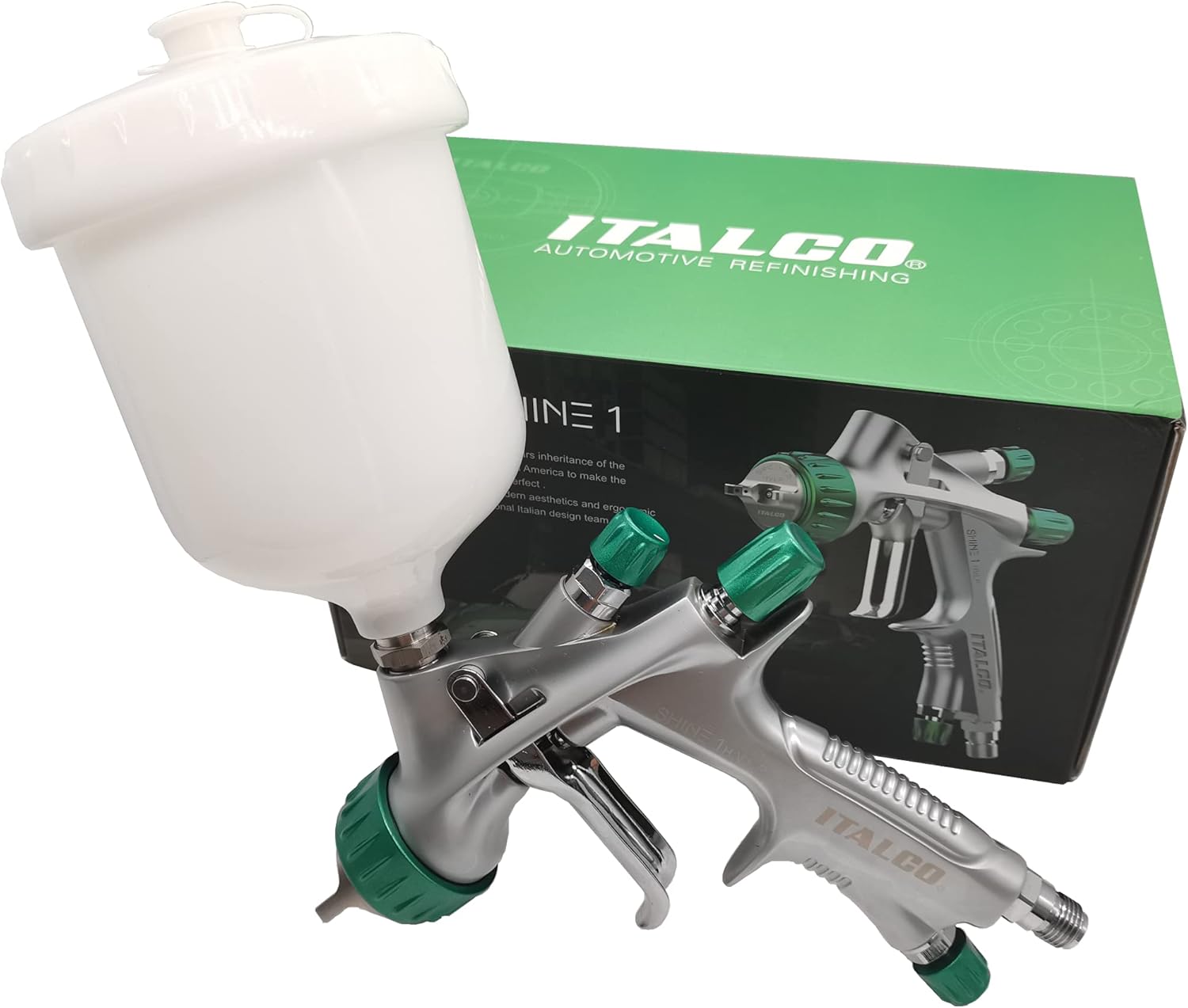 USA Brand Original ITALCO Shine 1 H.V.L.P Spray Gun Spray Gun 1.3 tip 600ml Cup