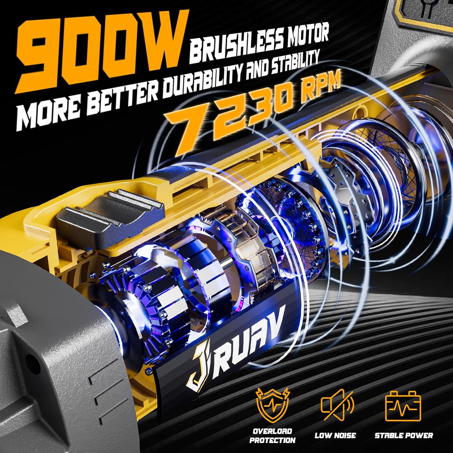 Cordless Buffer Polisher for Car Detailing,6 Variable Speed 7230 RPM,21V 4.0Ah Batteries,Cordless Polisher With 29 PCS Car Detailing Kit,for Car Polishing, Waxing, Boat Sanding, Scratch Removing