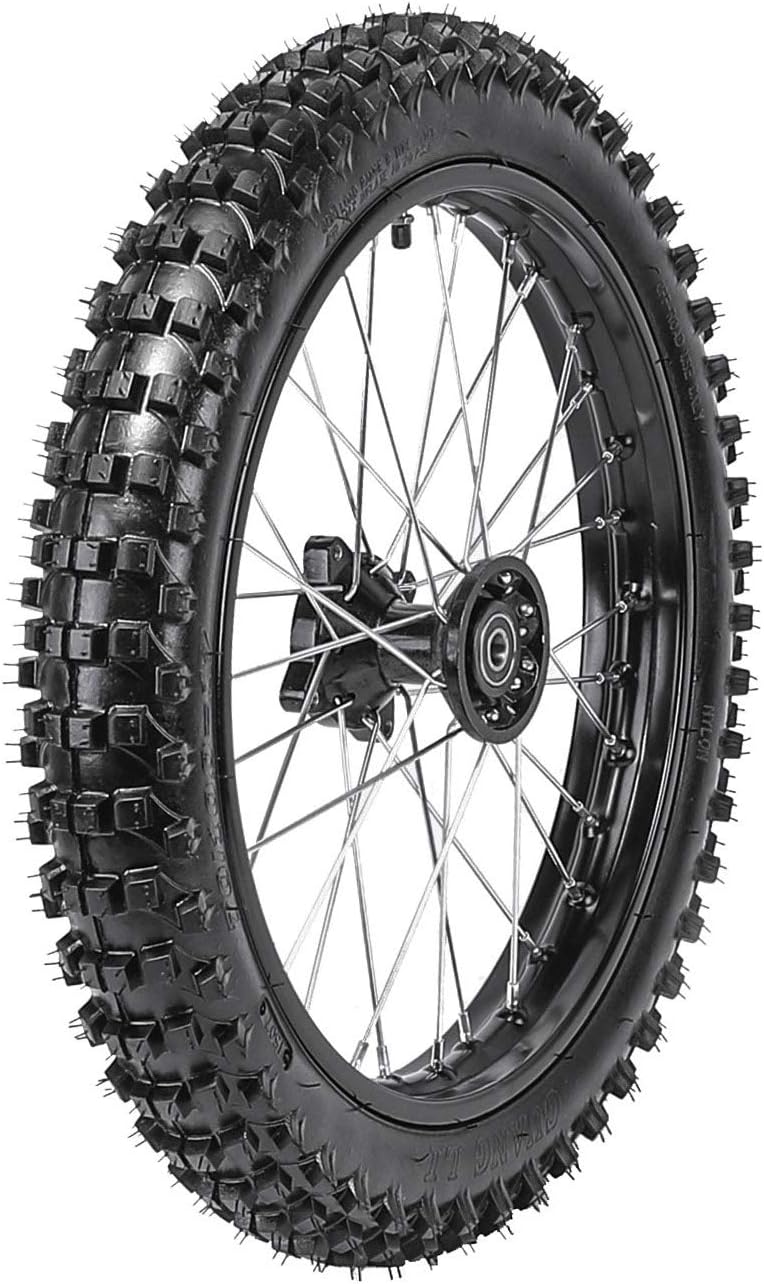 TDPRO Front & Rear Wheel Tire and Rim Inner Tube with 15mm Bearing Assembly for Dirt Pit Bike