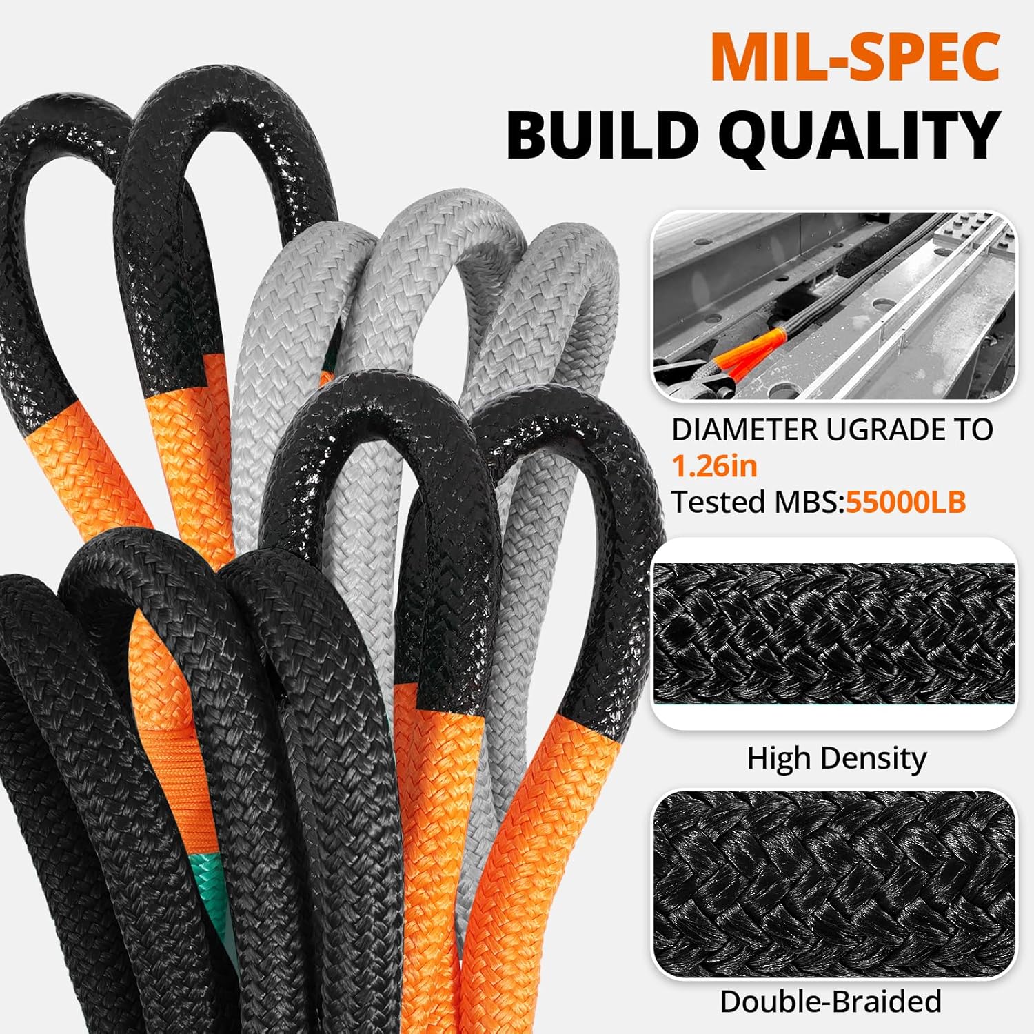 Kinetic Recovery Tow Rope: 1.26