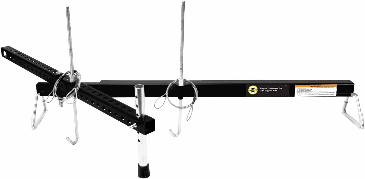 Omega 44700 Black Engine Transverse Bar with Arm - 700 lb. Capacity
