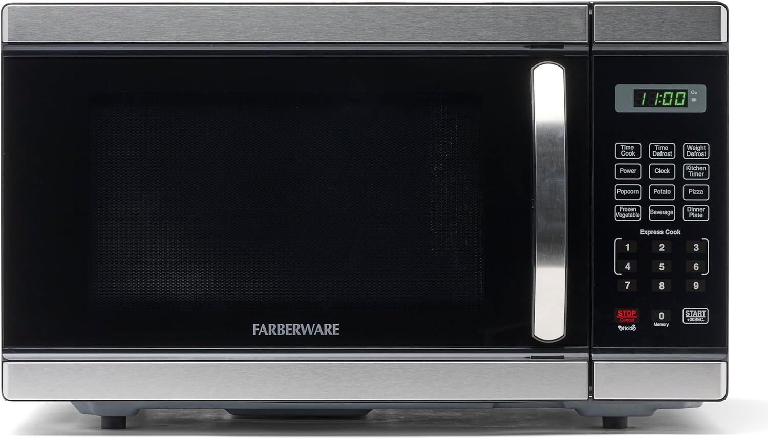 Farberware 1.1 Cu. Ft. Countertop Microwave Oven, White Platinum