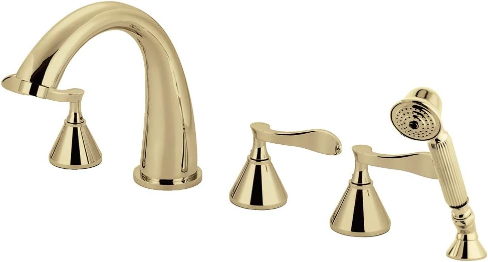 Kingston Brass KS23625CFL Century Roman Tub Faucet, 8.5 x 7.19 x 3.19, Polished Brass