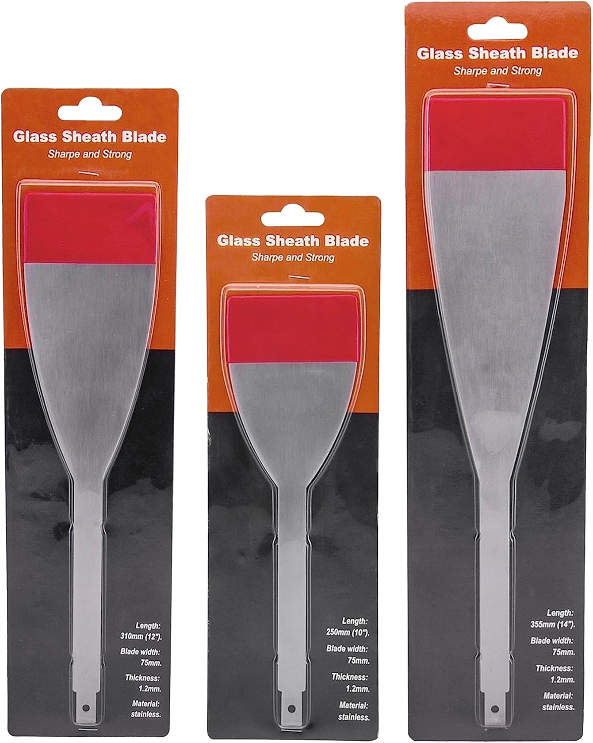 Windshield Cut Out Removal Blade for Auto Glass Cut Out Removal Sheath Blade. (3 Pack 10, 12 and 14 inch)
