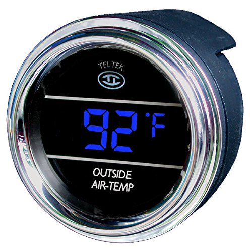 Auto Thermometer Gauge for Kenworth 2006+ - Bezel: Chrome - LED Color: Red