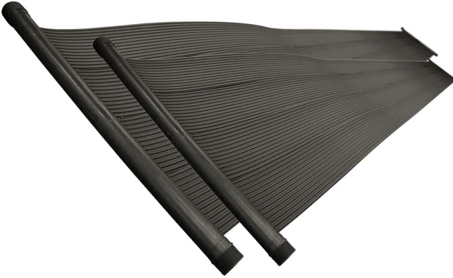 SunHeater Pool Heating System Two 2’ x 20’ Panels – Solar Heater for Inground and Aboveground Made of Durable Polypropylene, Raises Temperature, 6-10°F, S240U Black