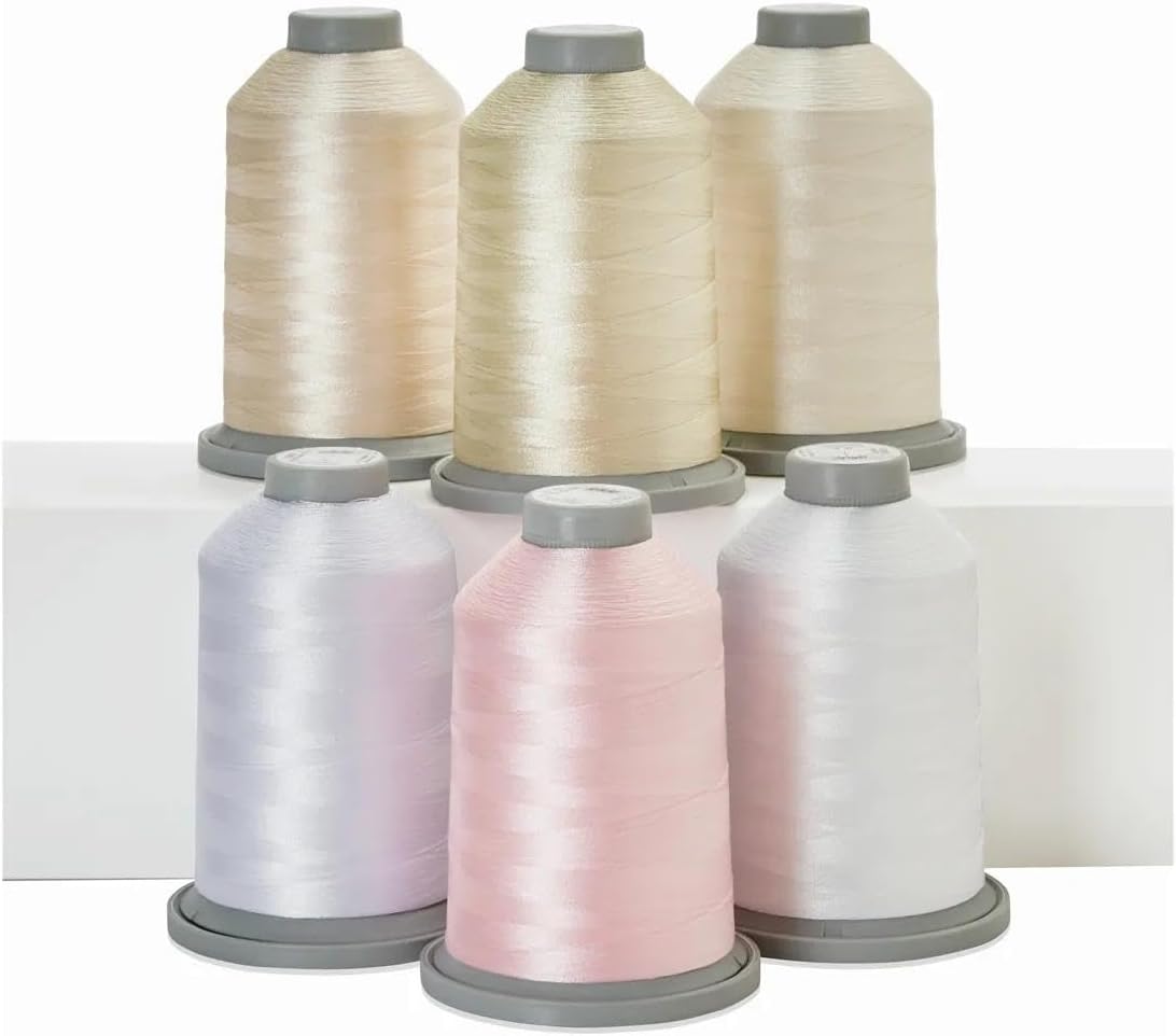 Thread Kit The Karen McTavish - Glide 5,500yds - Six Colors - 60214 - Each Spool - Trilobal Polyester Thread No 40 for Quilting - Super Sheen, No Lint, Colourfast - Ideal for Embroidery and Sewing